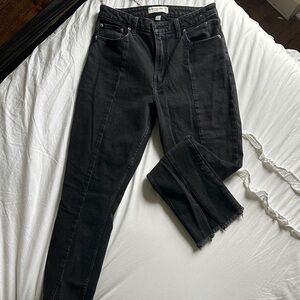 Abercrombie and Fitch the skinny high rise Curve Love, split hem